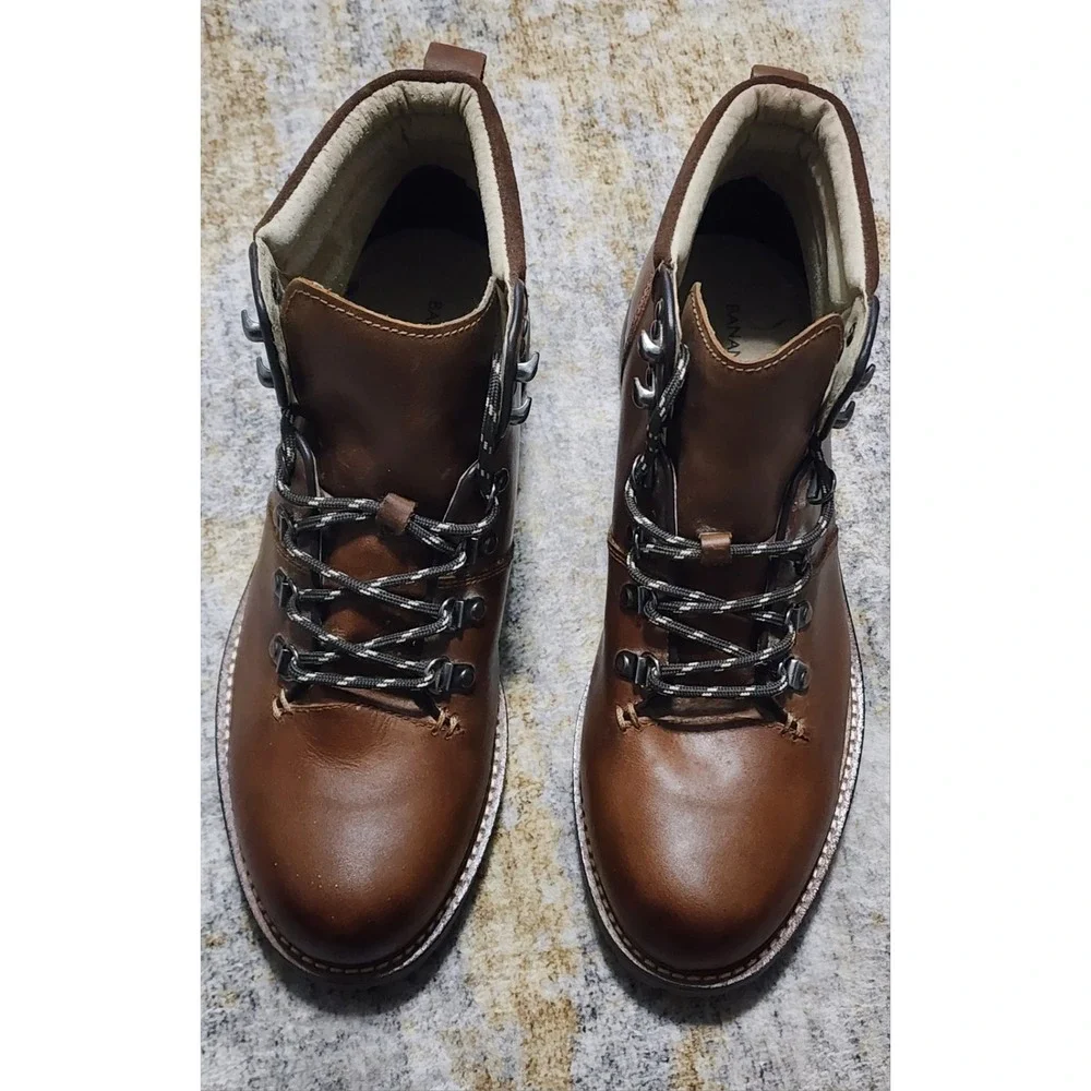 NWOT Banana Republic Men's Brown Alpine Hiking Boots Size 9 - 1/2 M